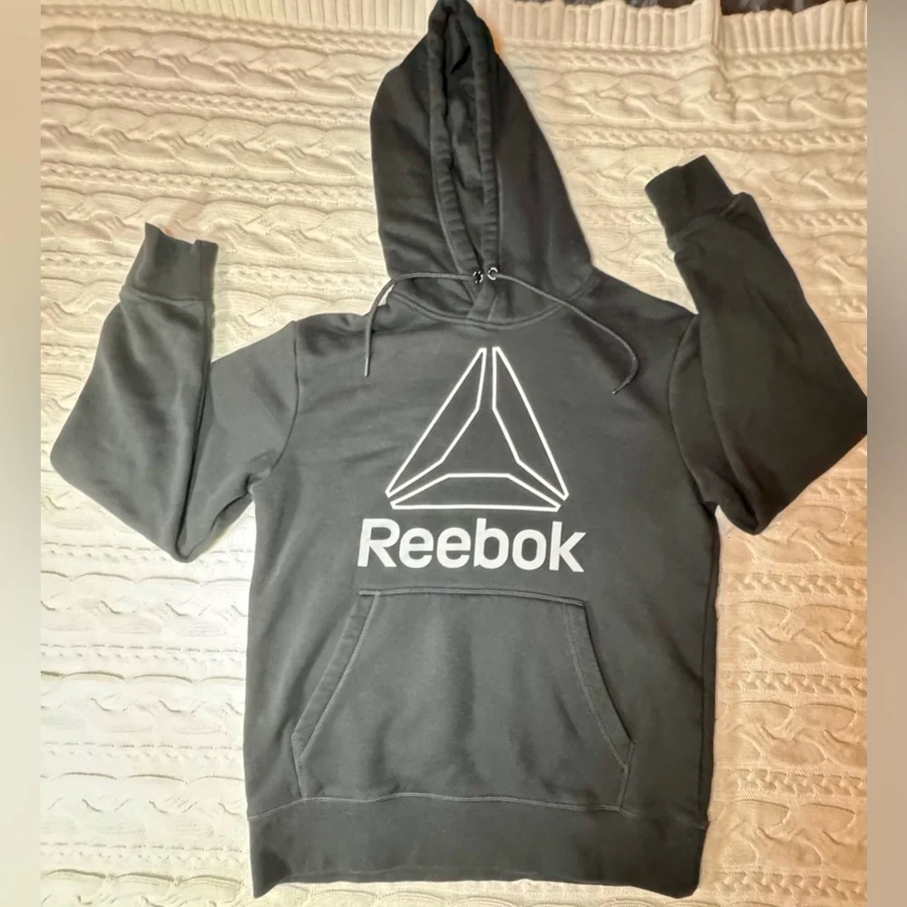 Reebok Men's Black Hoodie Sweatshirt #1022